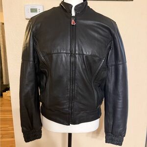 Hein Gericke Leather Motorcycle Jacket Men's Heavy Armor Black with Liner